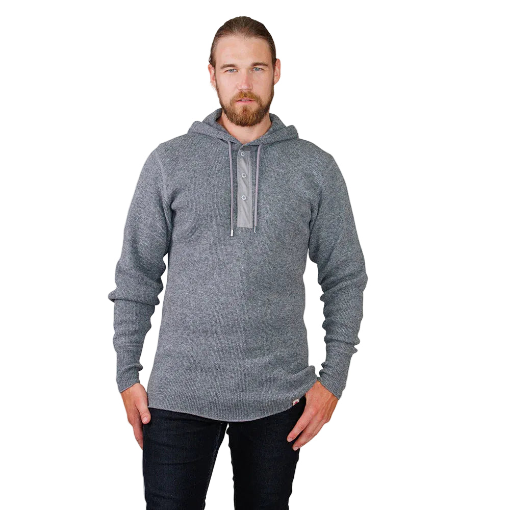 Stanfield's Heavy Weight Wool Henley With Hood 1329M