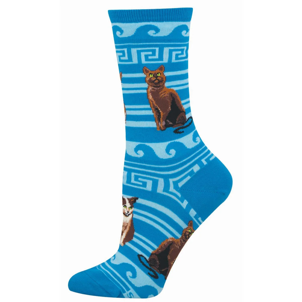 Socksmith Greek Cats Light Blue WNC3803W