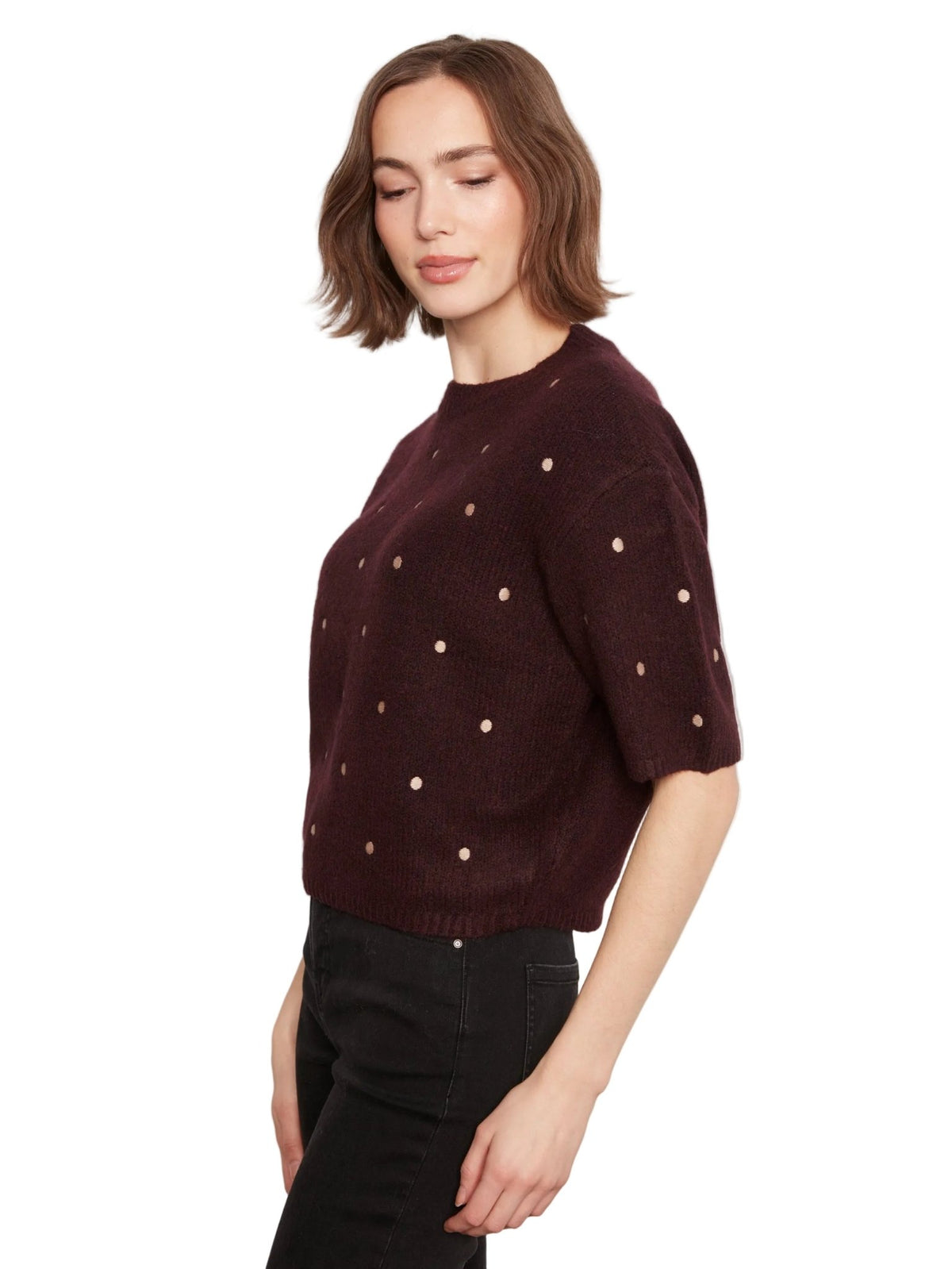 Charlie B Embroidered Balloon-Sleeve Sweater C2858ERW - Style CoastCharlie B690178798382