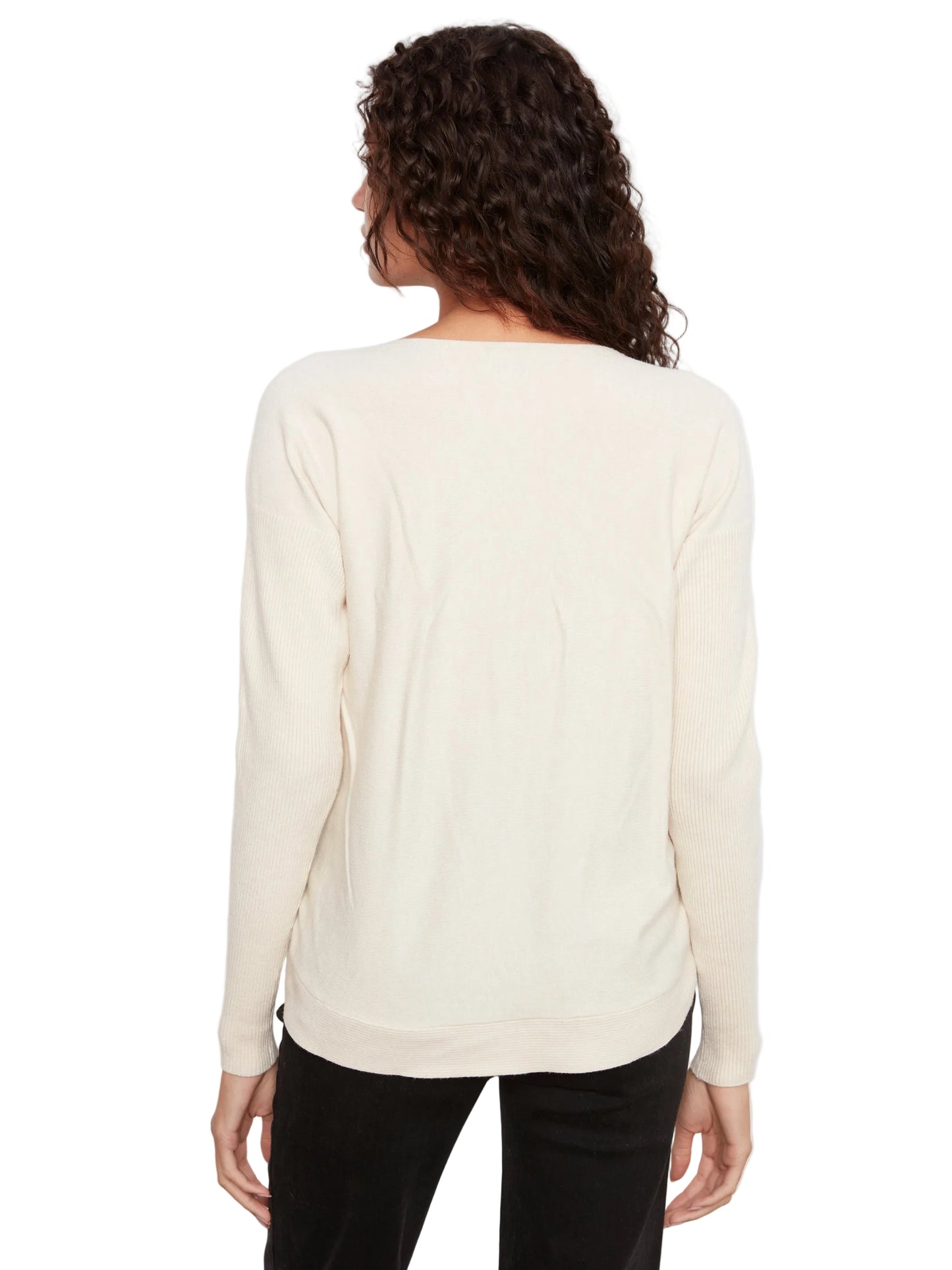 Charlie B Drop Shoulder Boat neck Sweater C2871RW