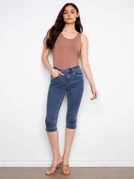 Stretch Denim Capri - C5514RR/431A - Style CoastCharlie B690178717222