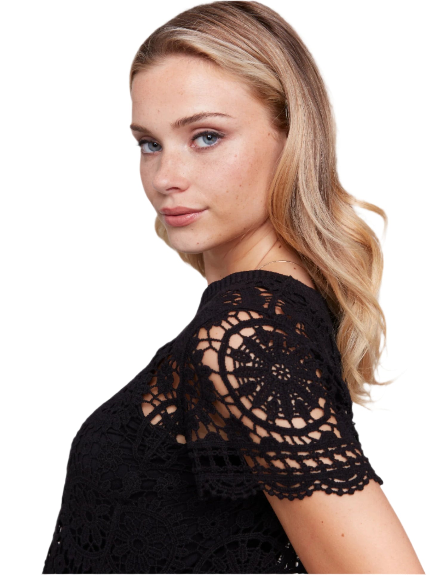 Short Sleeves Crochet Bolero C4584