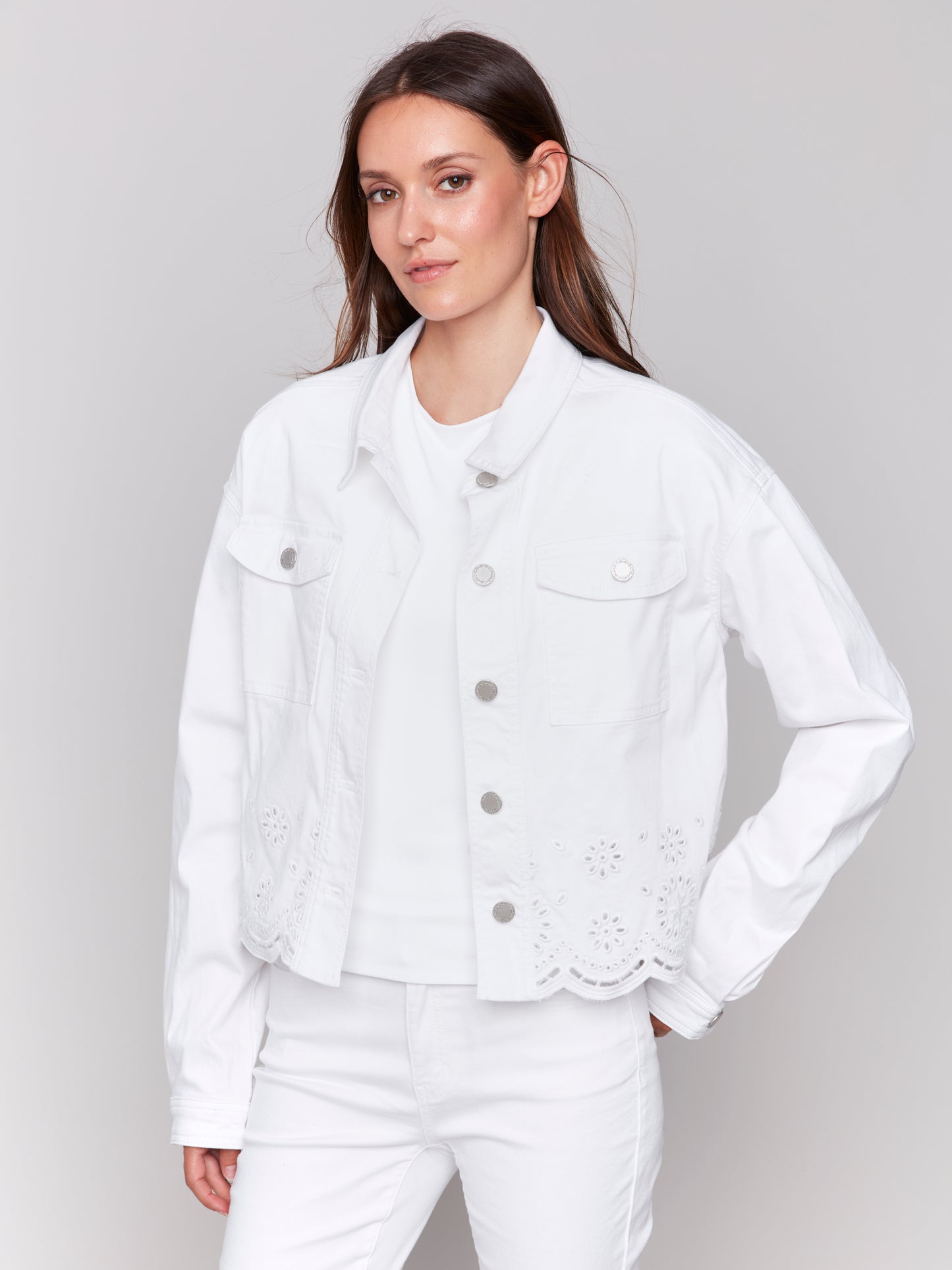 Eyelet Scallop Jacket C6362