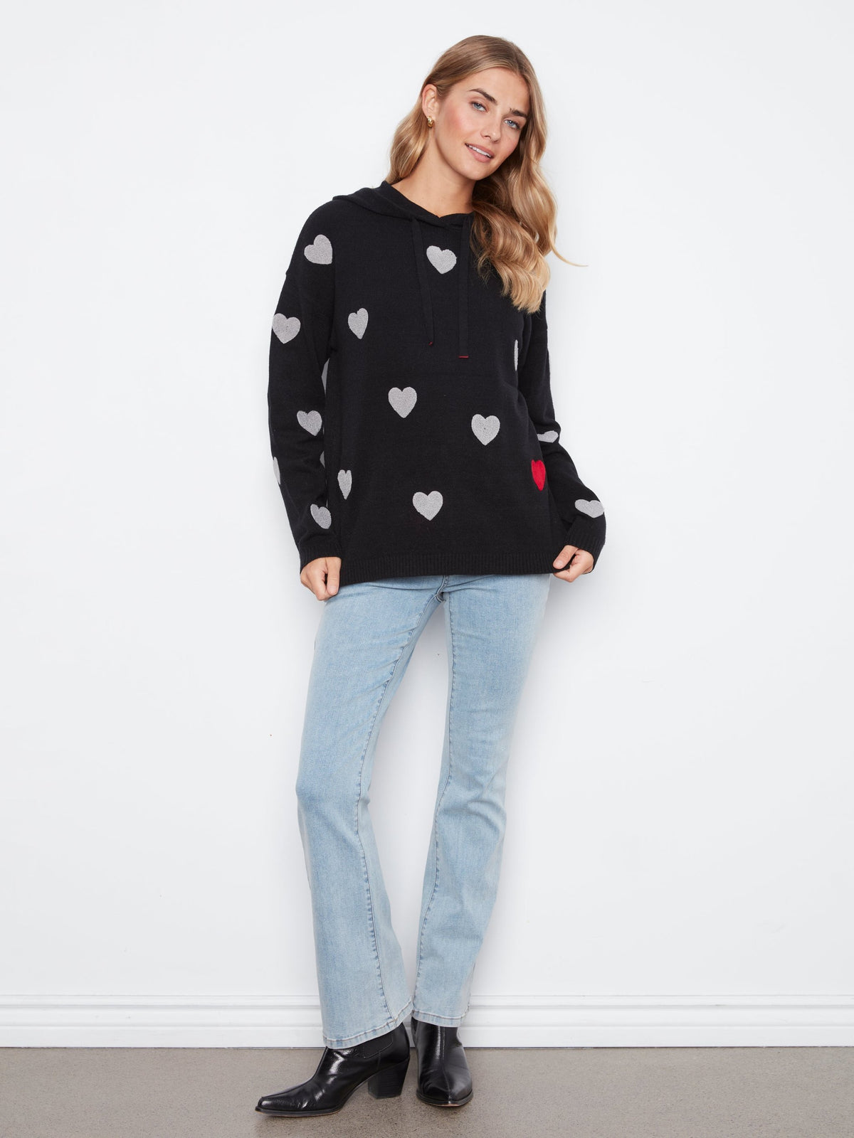 Charlie B Needle Boucle Hoodie C2436YR
