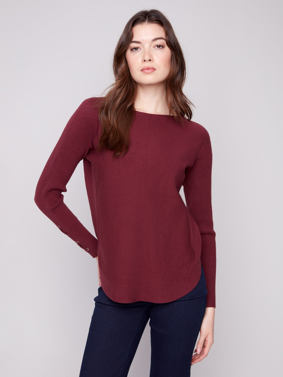 Round Hem Sweater C2380Y