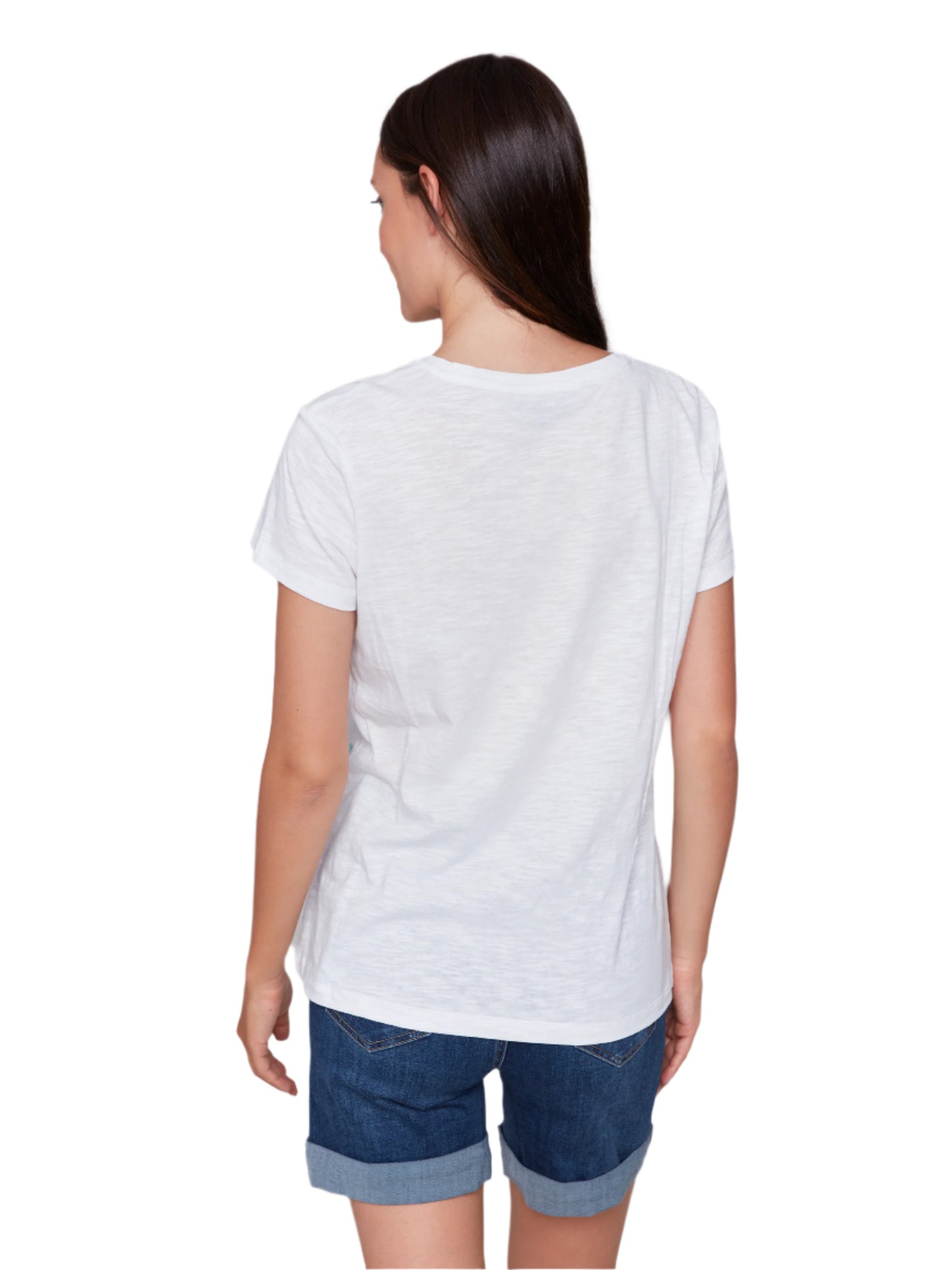Short Sleeve Embroidered Tee C1231EPK