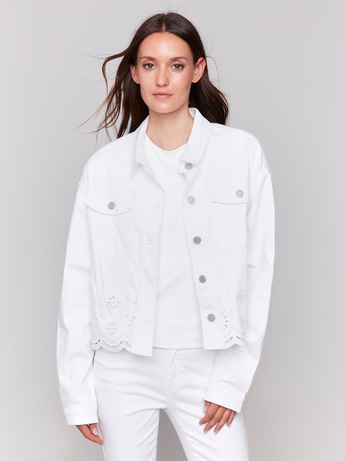 Eyelet Scallop Jacket C6362