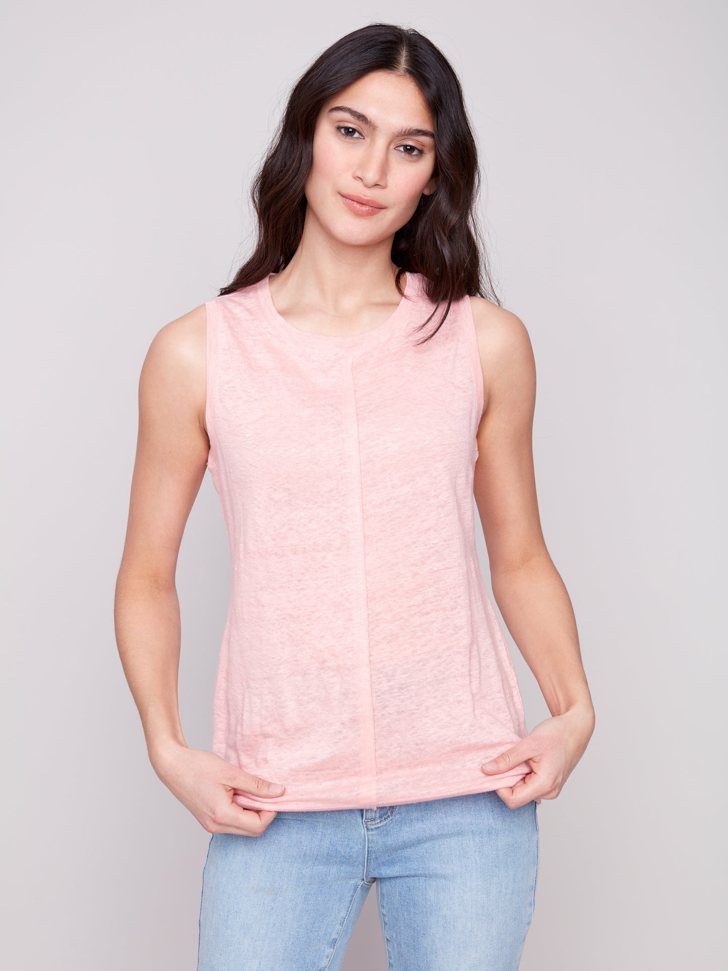 Sleveless Round Neck Top C1313ypk