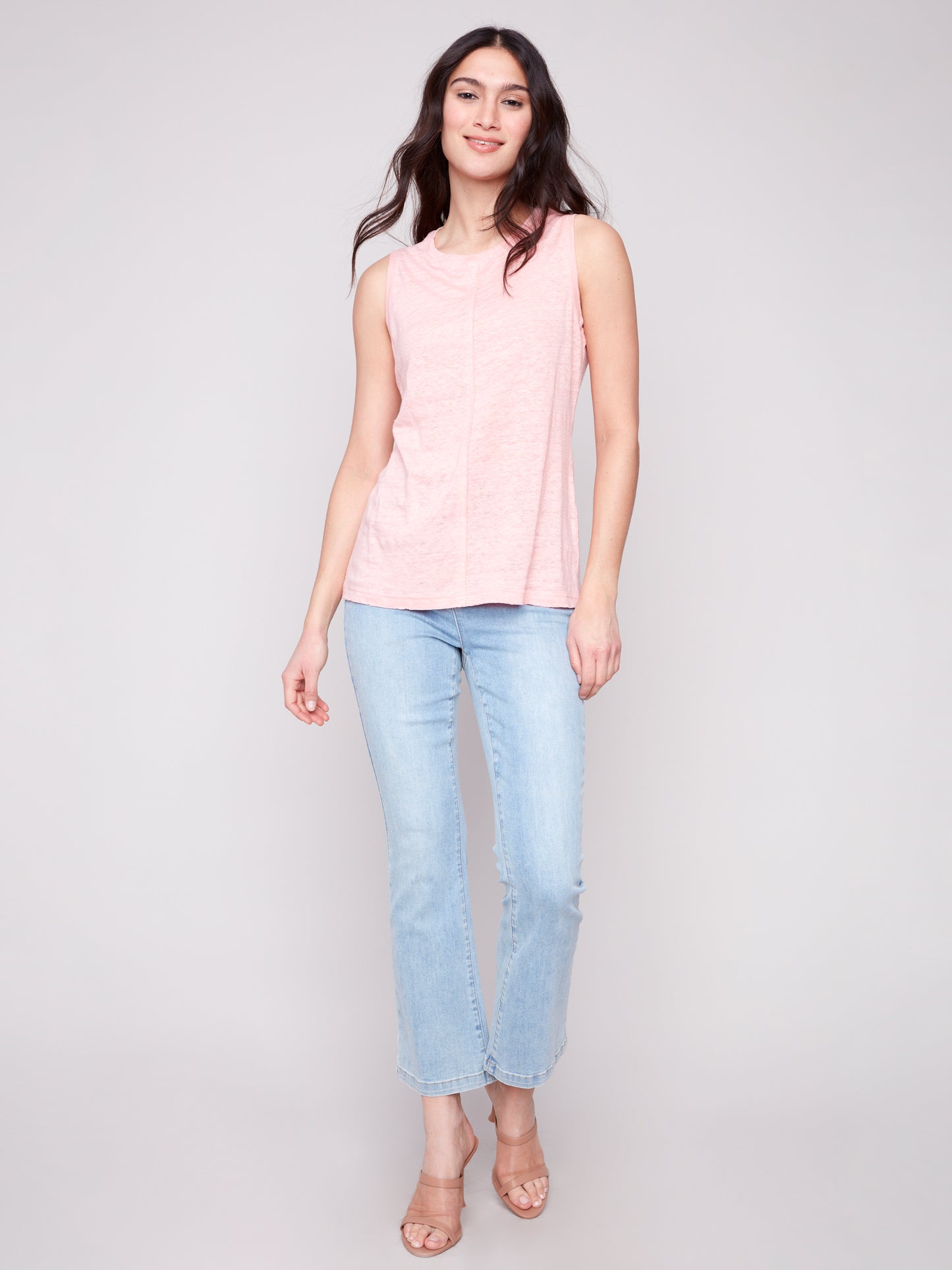 Sleveless Round Neck Top C1313ypk