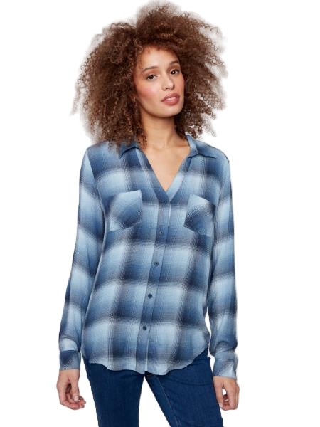 Soft Plaid Button - C4490RR - Style CoastCharlie B690178668364