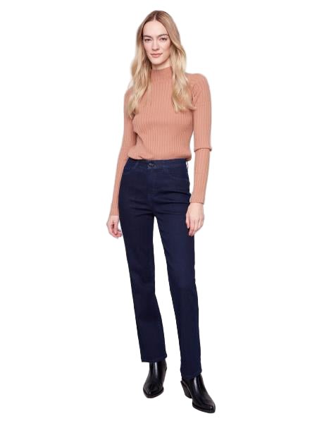 Straight Leg Stretch Denim Pants - C5584R - Style CoastCharlie B690178691713