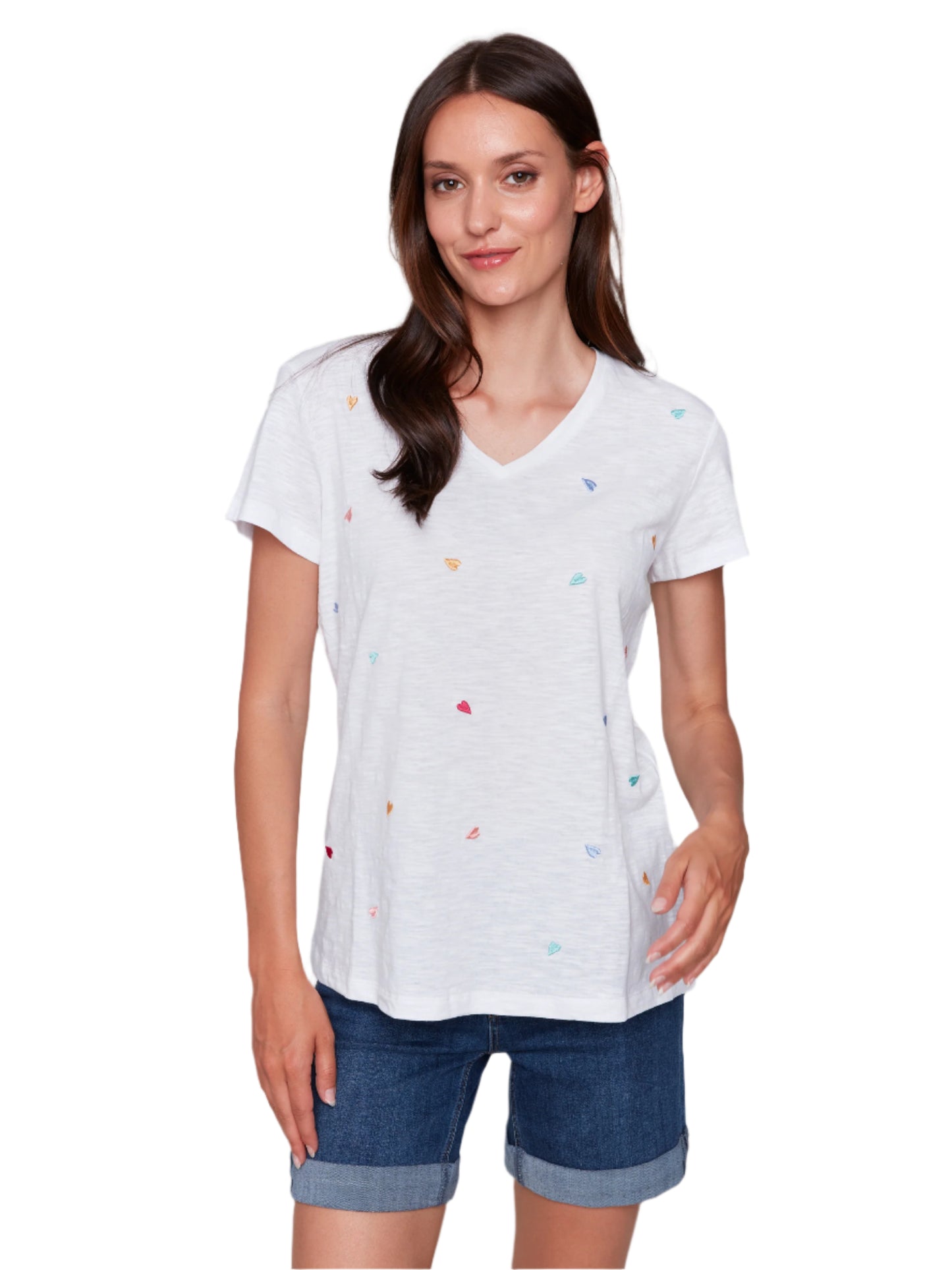 Short Sleeve Embroidered Tee C1231EPK