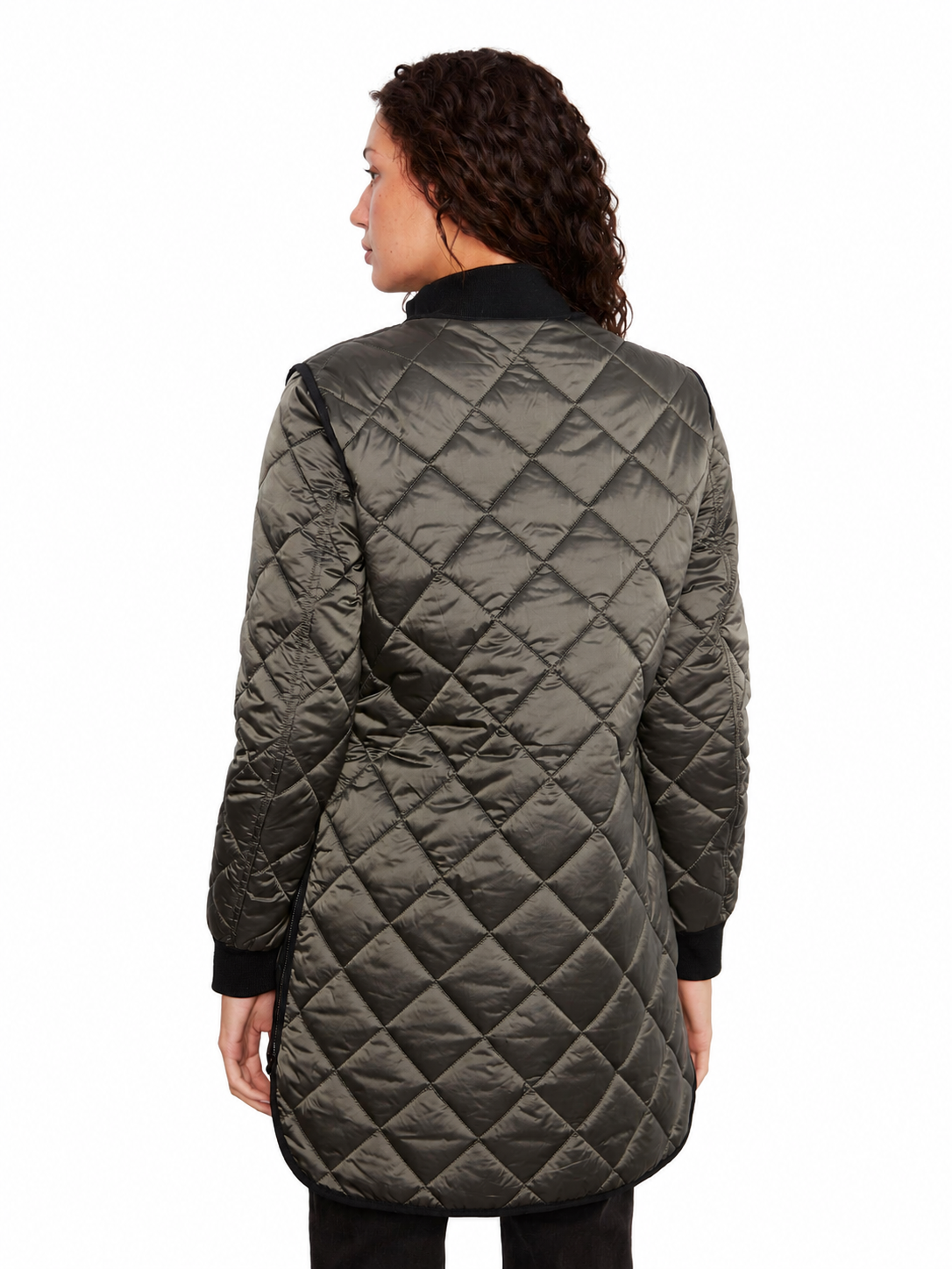 Charlie B Reversible Long Quilted Puffer Jacket C6313RPRW