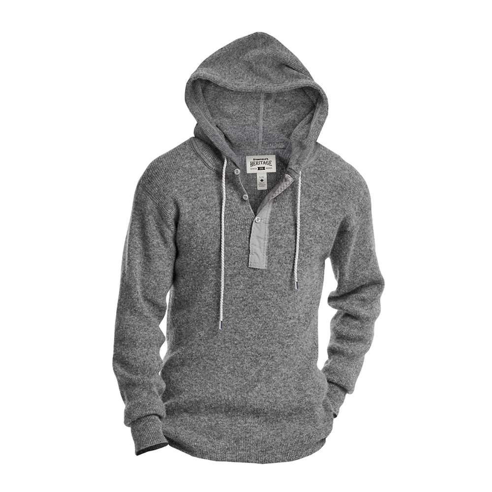 Stanfield's Heavy Weight Wool Henley With Hood 1329M