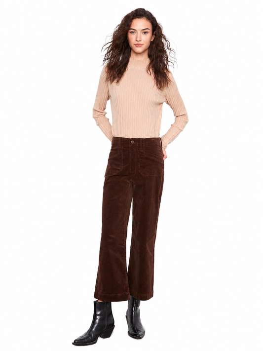 Charlie B Cropped Wide-Leg Corduroy Pants C5660RRW