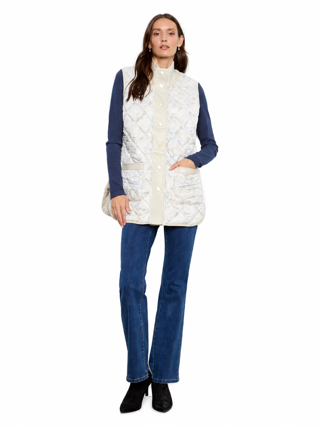 Charlie B Iridescent Reversible Vest C6385RW