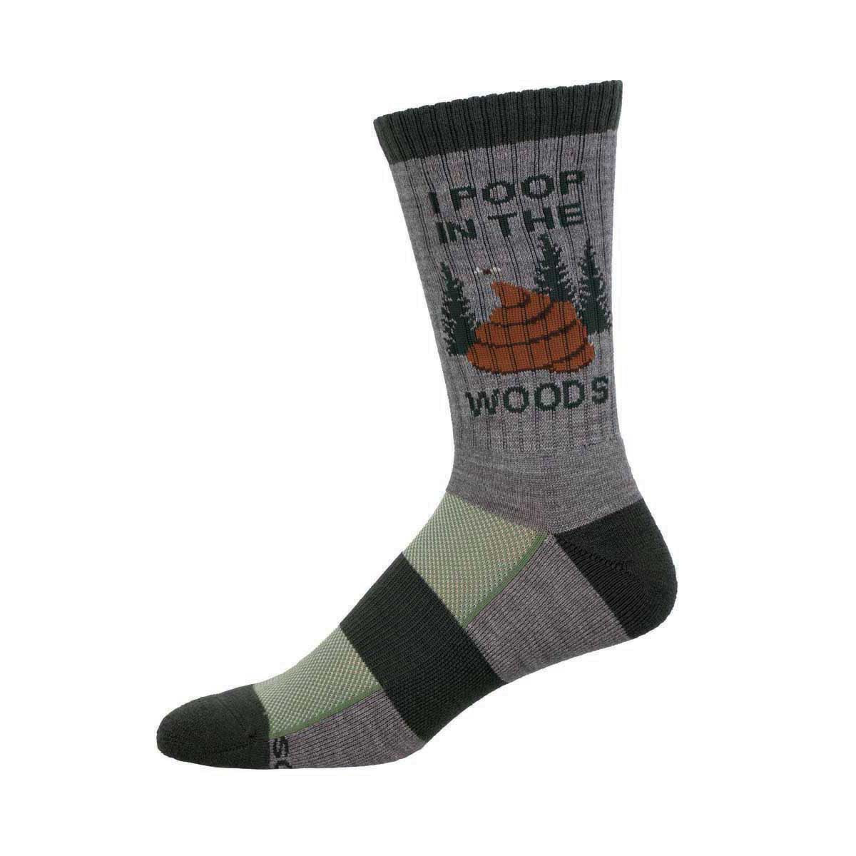 Socksmith I Poop in the Woods Gray Heather MLW3353M