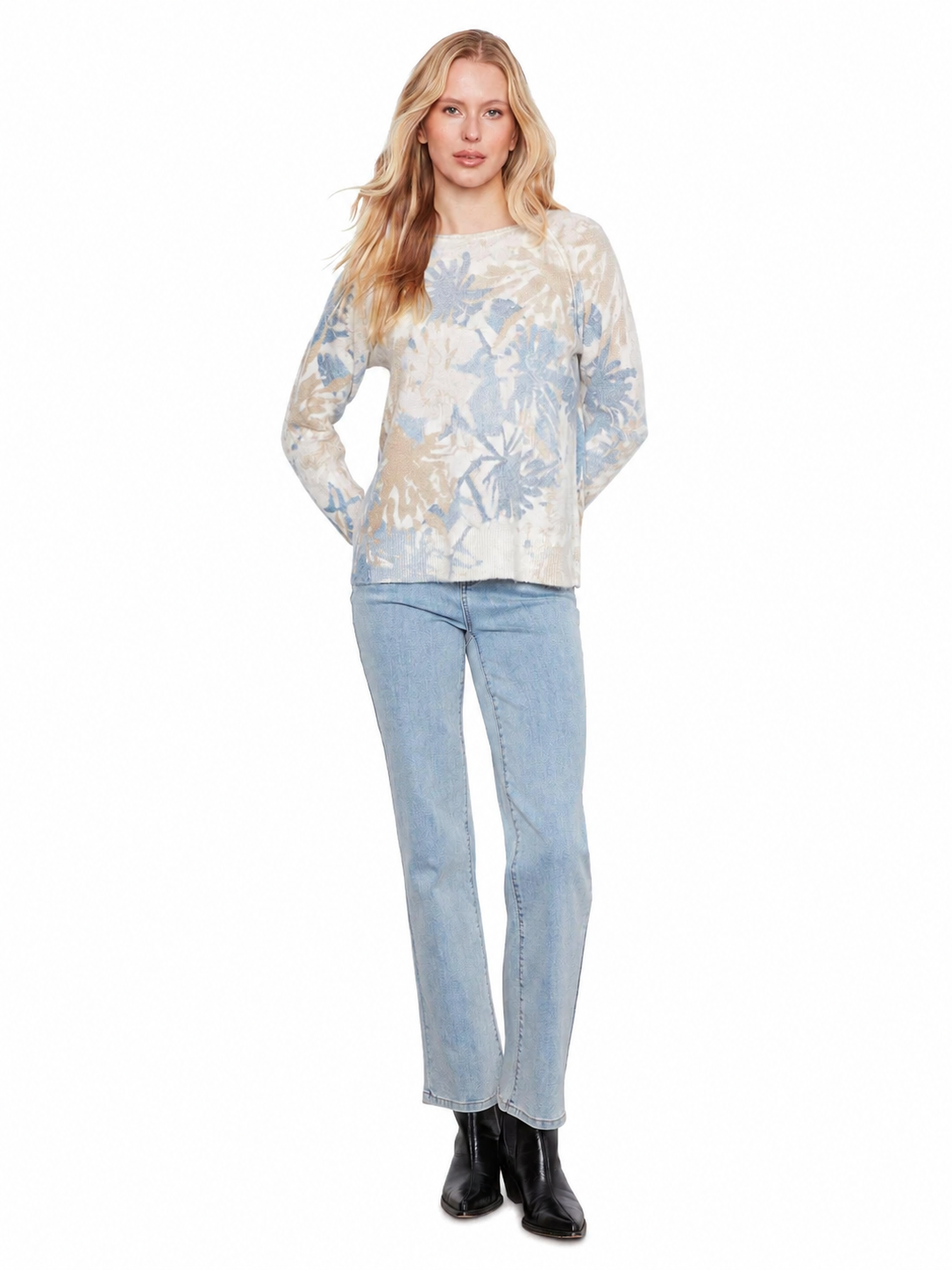 Charlie B Reversible Crew Sweater C2268YRW