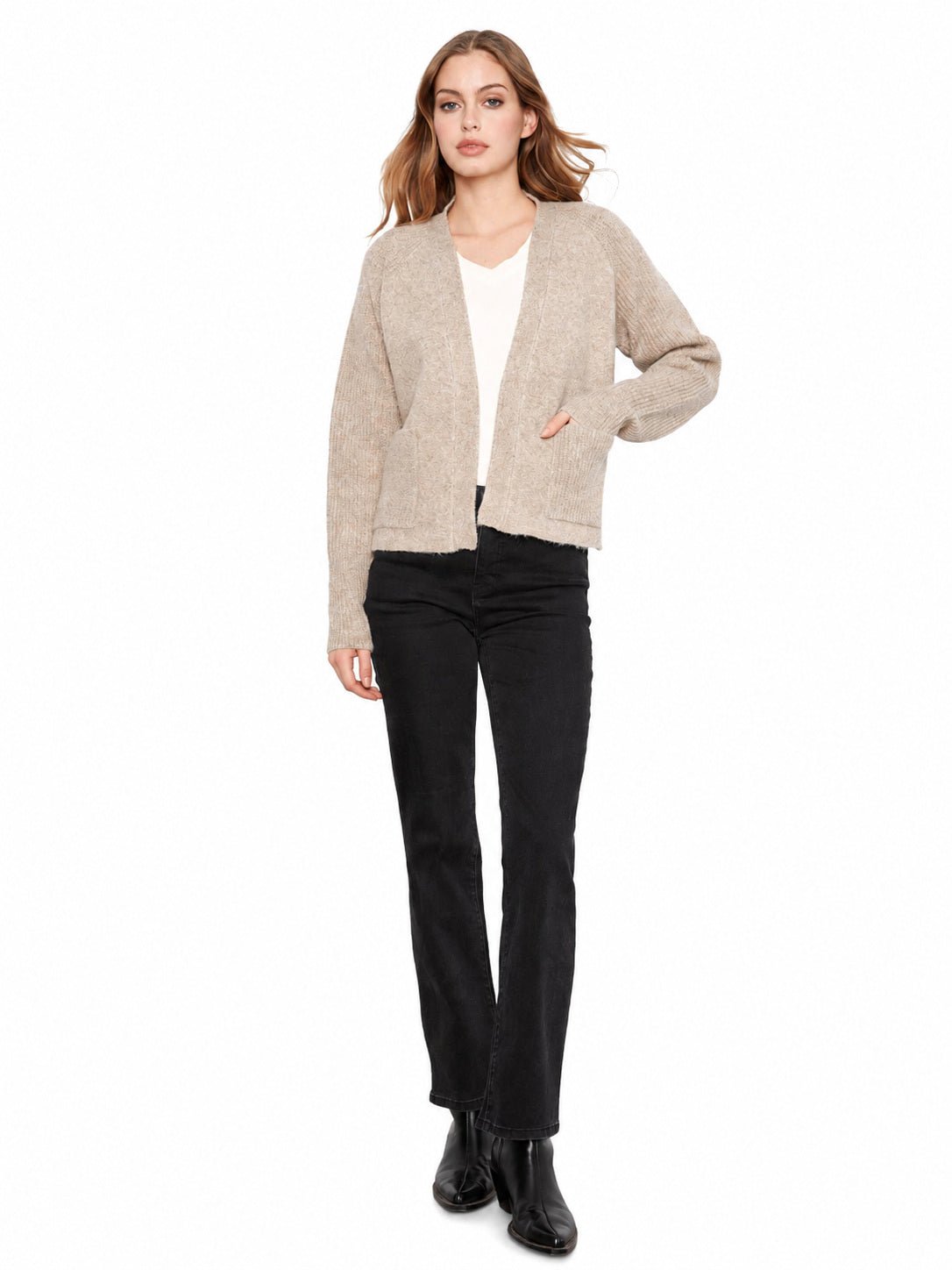Charlie B Front Pocket Cardigan C2037W - Style CoastCharlie B690178816277