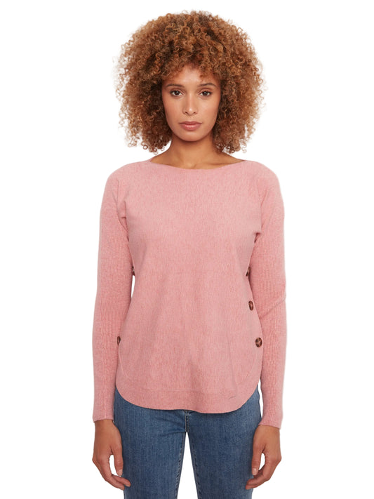 Charlie B Drop Shoulder Boat neck Sweater C2871RW
