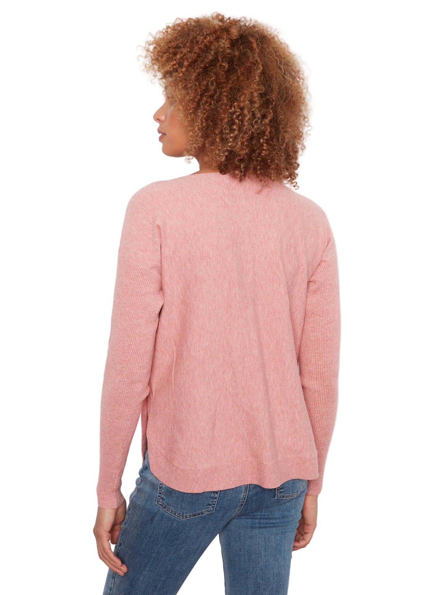 Charlie B Drop Shoulder Boat neck Sweater C2871RW