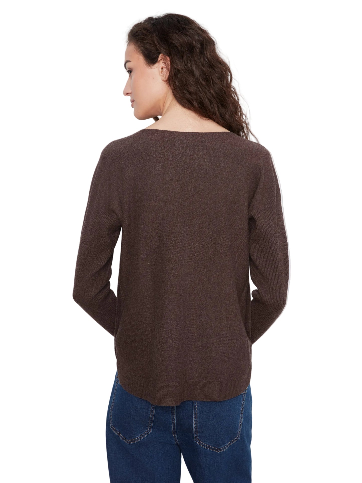 Charlie B Drop Shoulder Boat neck Sweater C2871RW