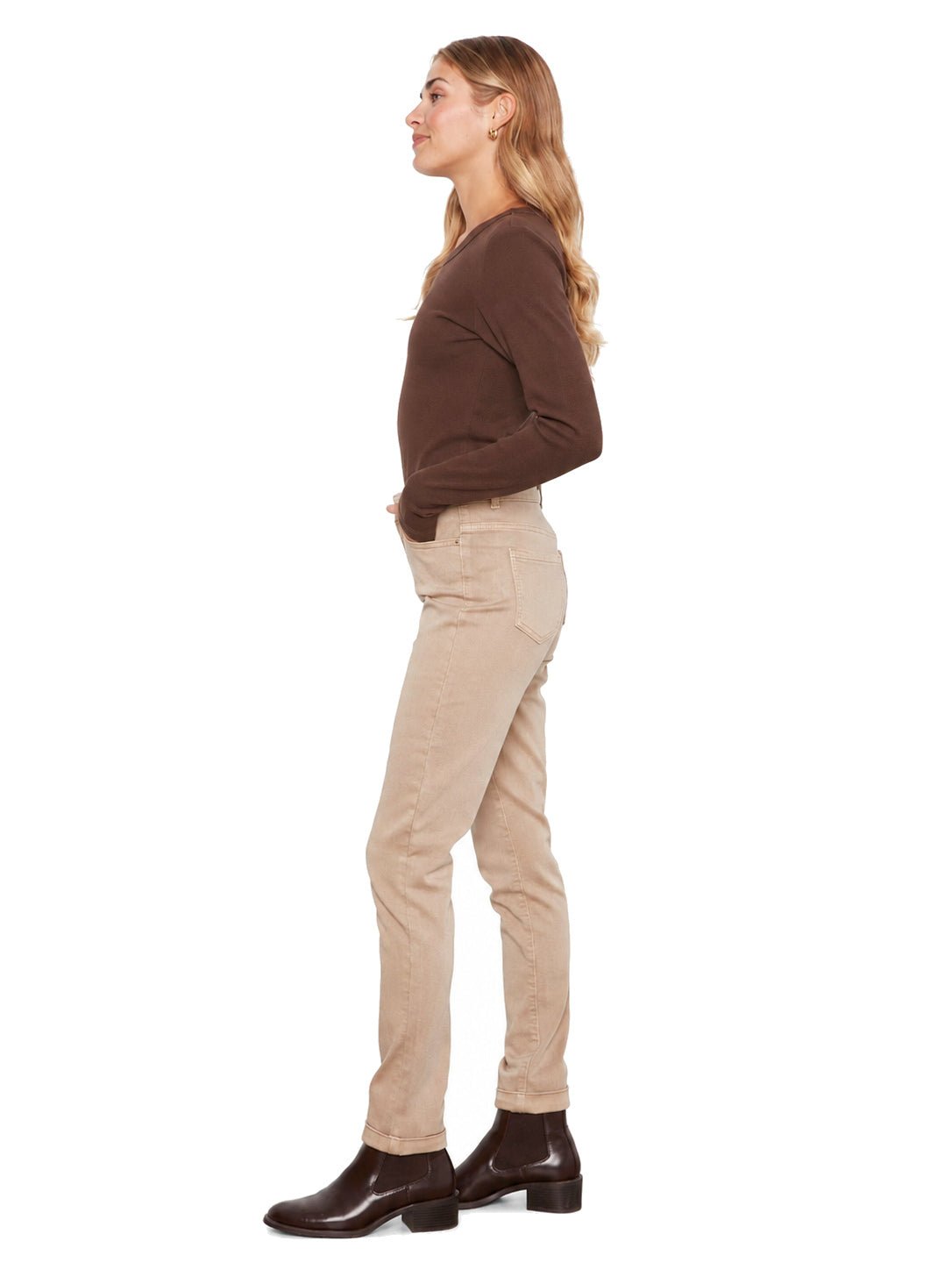 Charlie B Cuffed Twill Pant C5309YRW - Style CoastCharlie B690178788635