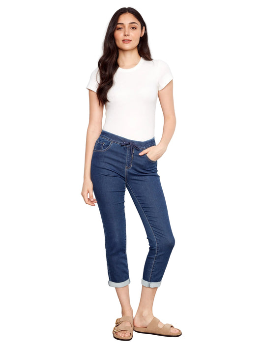 Charlie B Knit Denim Jogger C5347SS/293BW