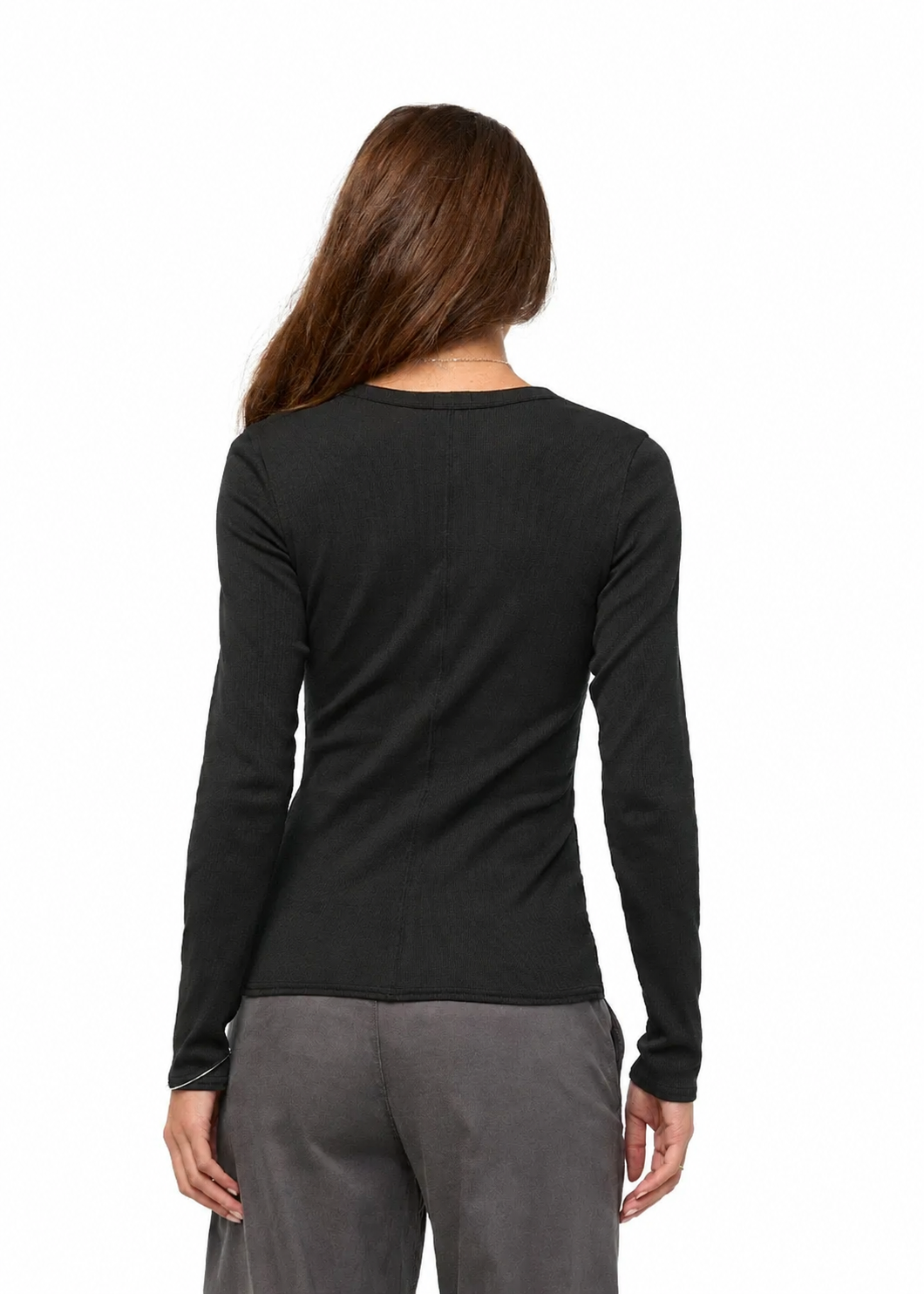 Duer Ribbed Pima Long Sleeve Henley WTP10005W