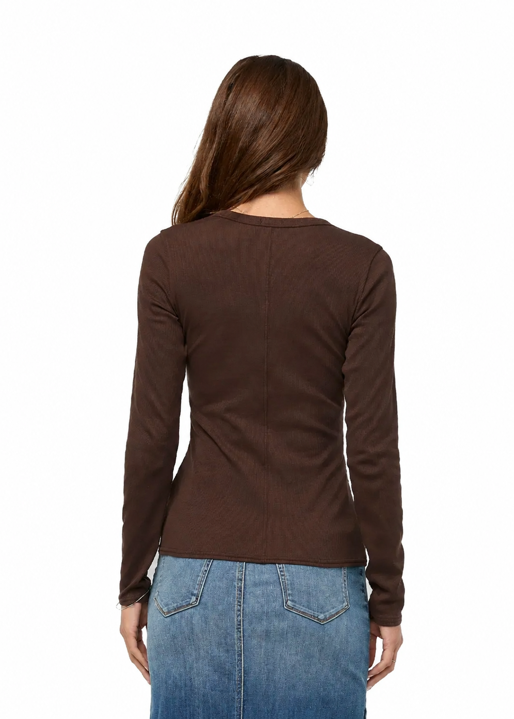 Duer Ribbed Pima Long Sleeve Henley WTP10005W