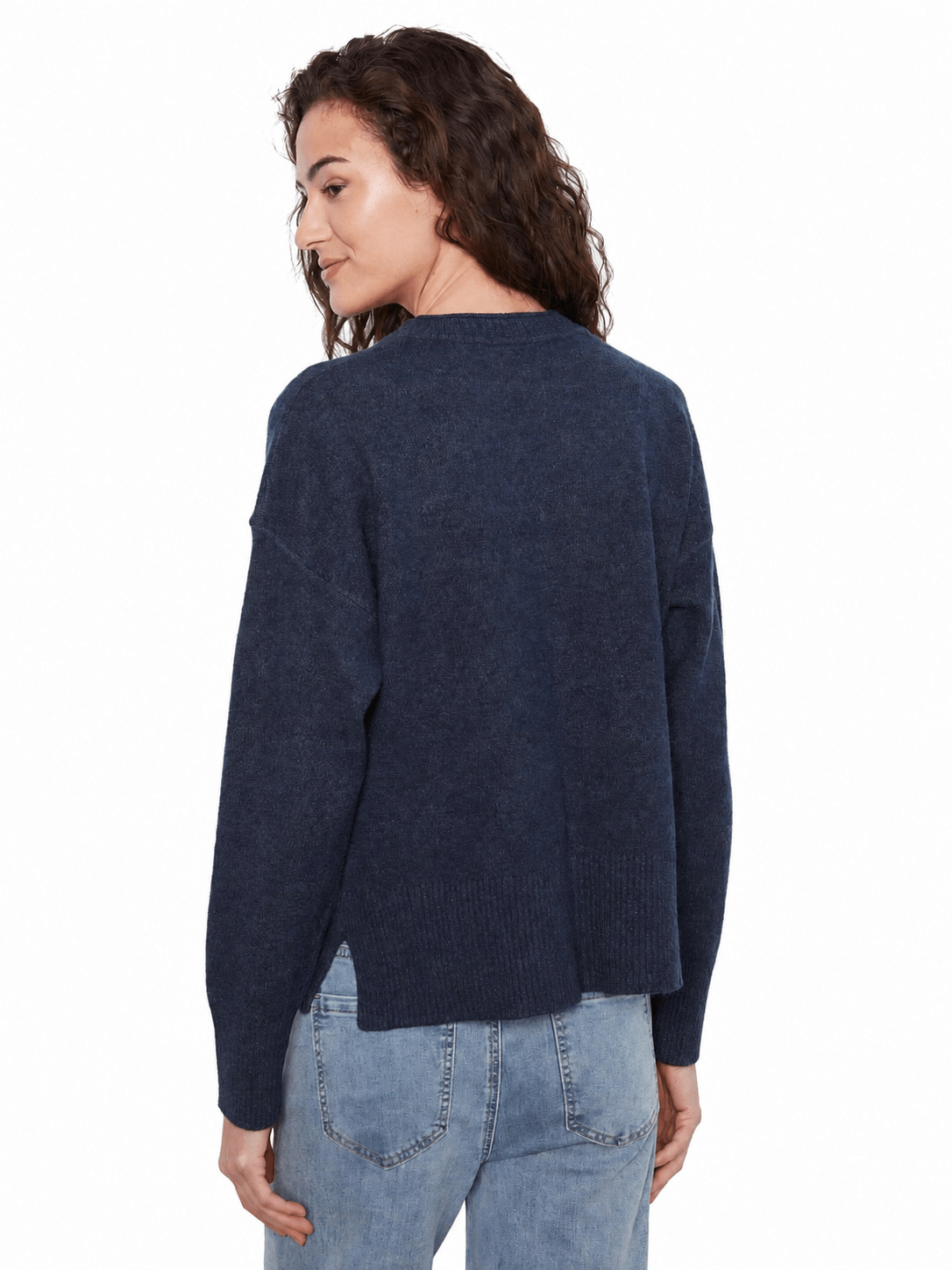 Charlie B Cropped Sweater with Patch Pocket C2052W - Style CoastCharlie B690178810206