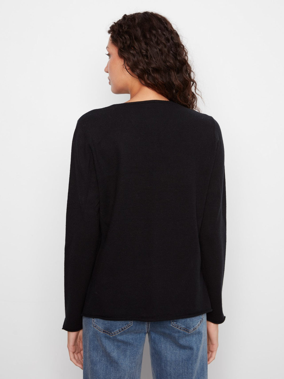 CB Rounded Hem  V Neck Sweater C2279RPR
