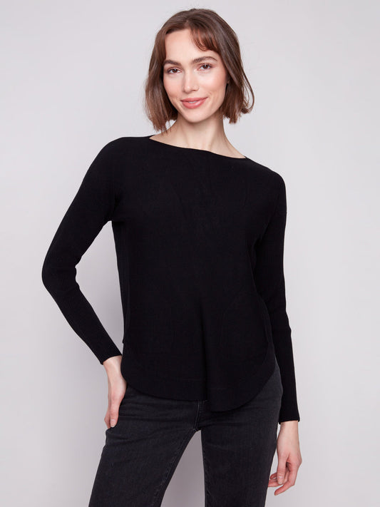 Long Sleeves Boat Neck With Pockets C2170Z