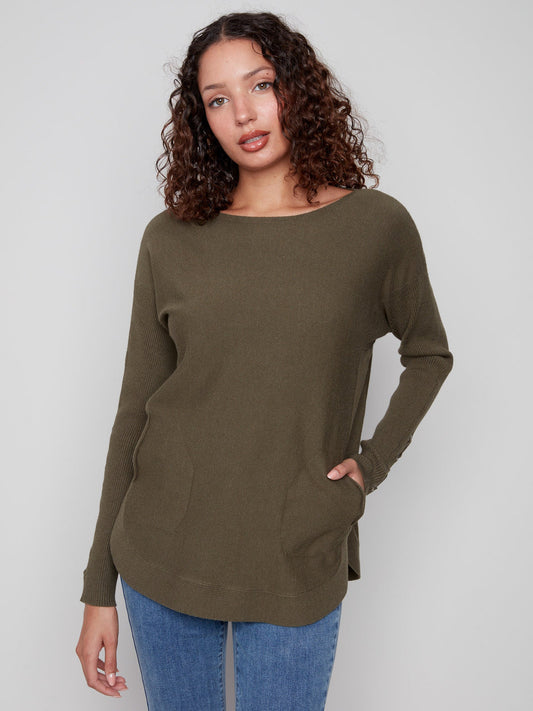 Round Hem Sweater  C2380Y