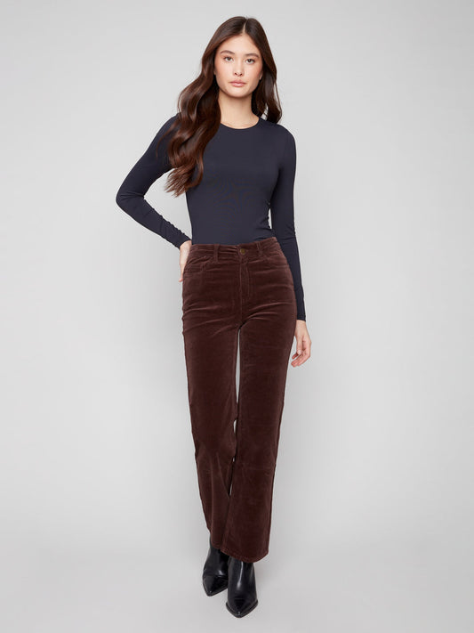 Straight Leg Corduroy Pants C5684