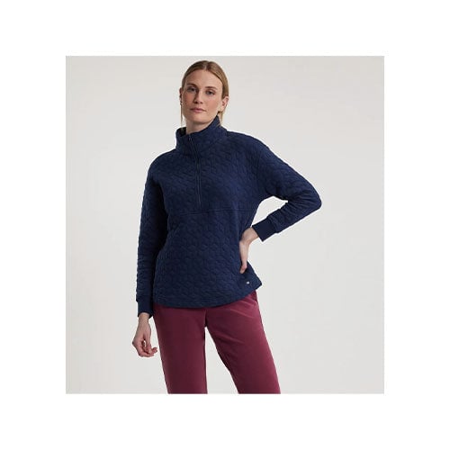 FIG Freya 1/2 Zip Long Quilted Sweater QTR30910-CW