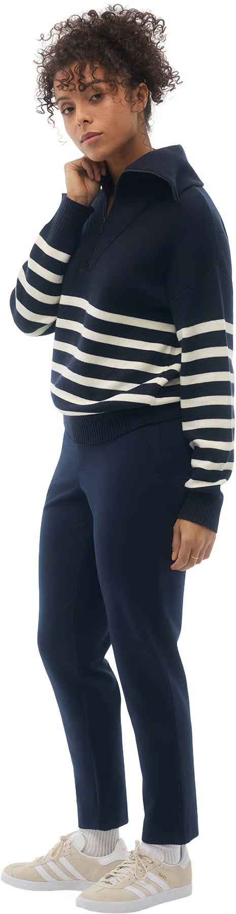 Fig Zina 1/4 Zip Sweater MCT23615 W