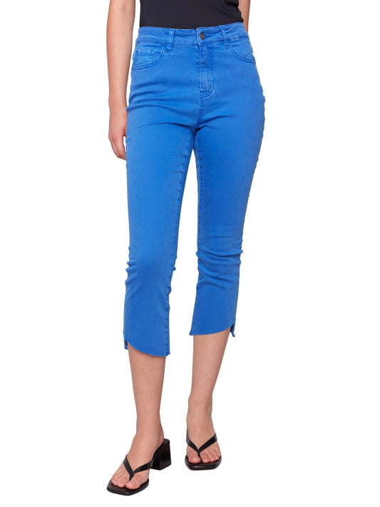 Charlie B Bell Bottom Pant Raw Edge Assymetrical Hem C5466RW - Style CoastCharlie B690178594168