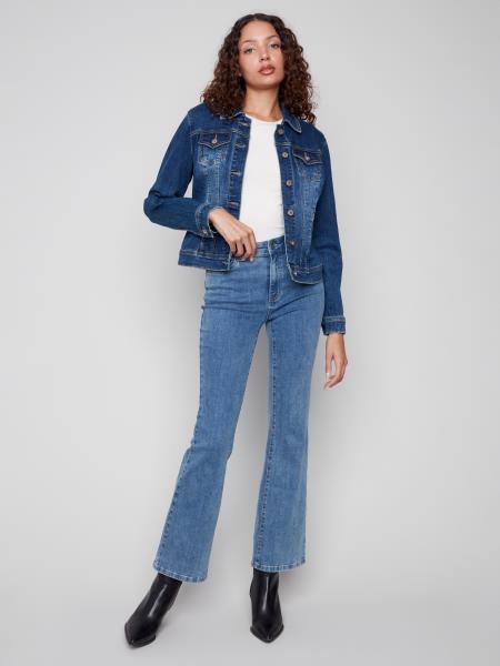 Stretch Denim Jacket W Pockets - C6302T