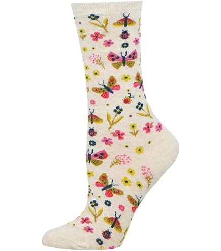 Socksmith BUTTERFLY FLORAL - IVORY HEATHER - 9-11 WNC3808