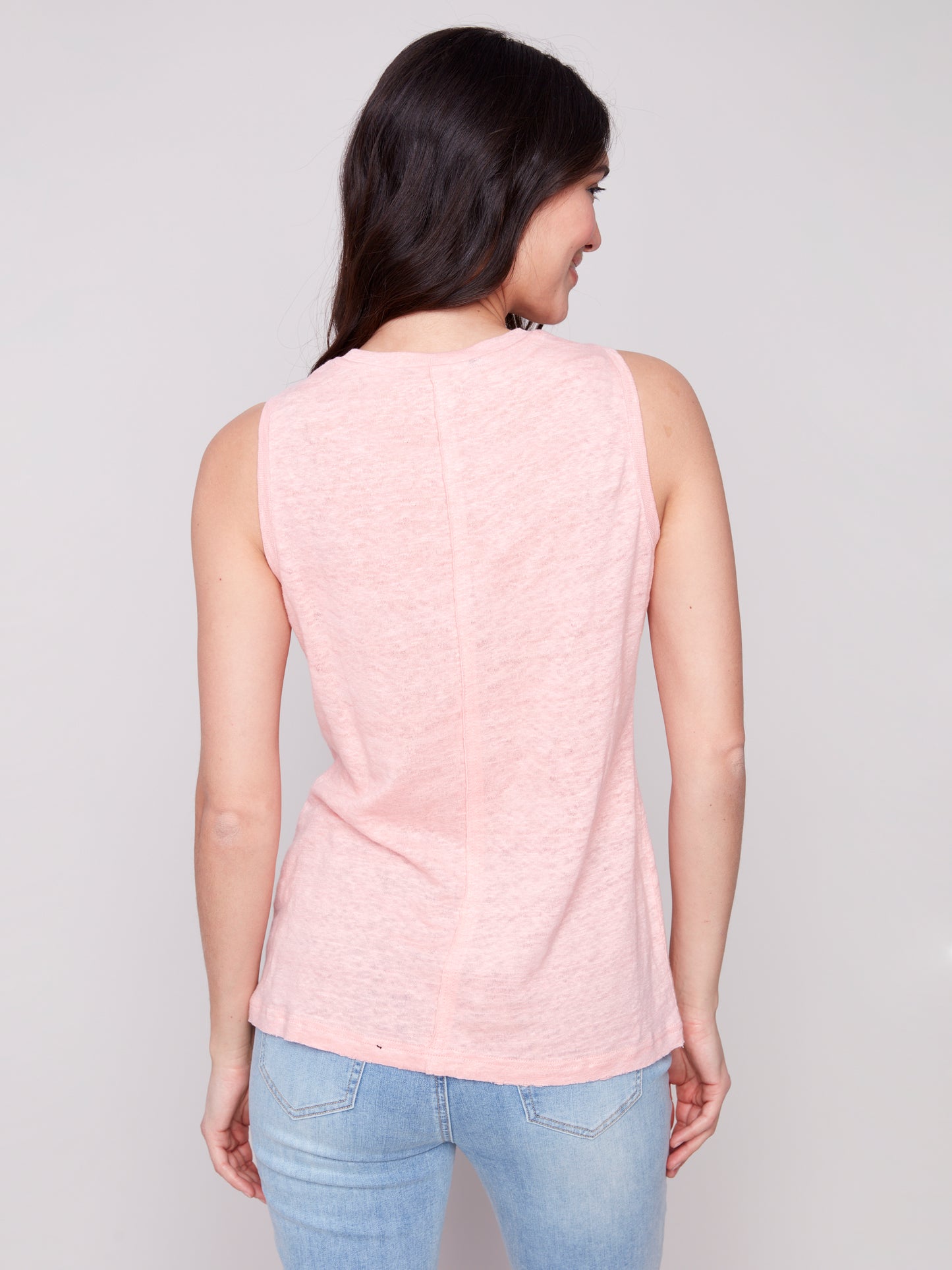 Sleveless Round Neck Top C1313ypk