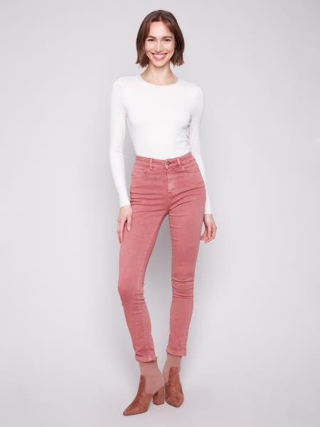 Cuffed Hem Slim Pants - C5309Y